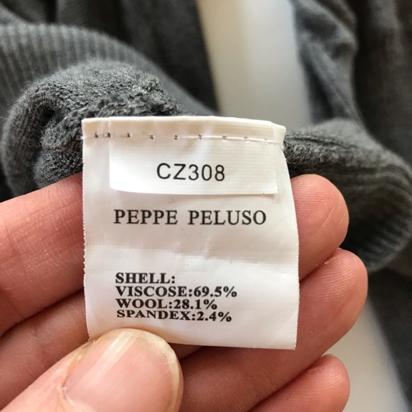 Peppe Peluso Grey Cowlneck Sweater Dress - Picture 6 of 8
